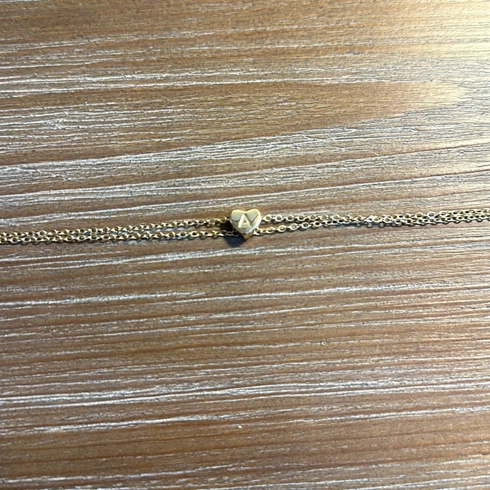 Double strand gold tone anklet - Picture 2 of 3